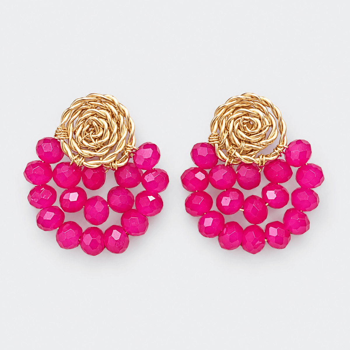 Crystal Fan Earrings - LPL Creations
