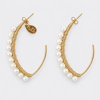 Half Moon Pearl Earrings - LPL Creations