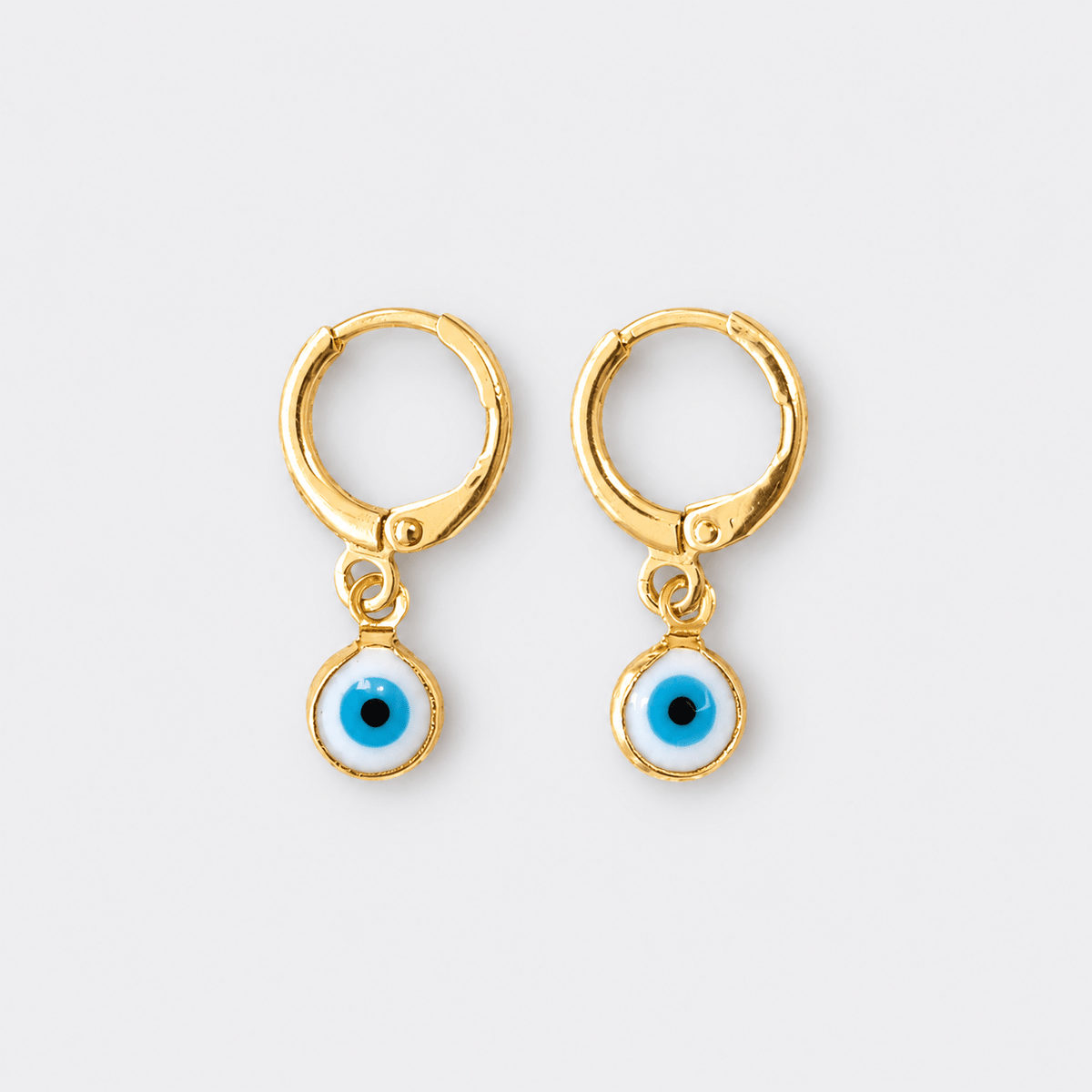 Mini Hoop Evil Eye Earrings - LPL Creations