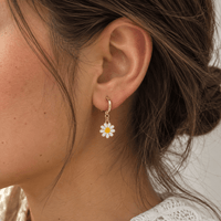 Daisy Mini Hoop Earrings - LPL Creations