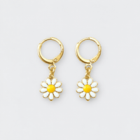Daisy Mini Hoop Earrings - LPL Creations