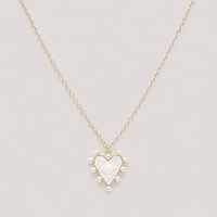 Heart & Pearl Necklace - LPL Creations