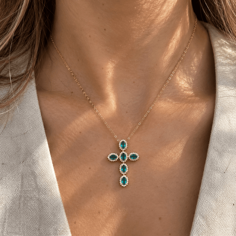 Sparkling Cross Necklace - LPL Creations