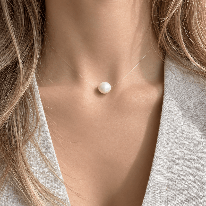 Floating Pearl Choker Necklace - LPL Creations