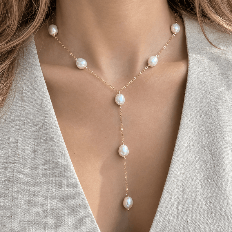 Modern Pearl Necklace - LPL Creations