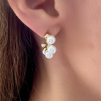 Pearl Hoops Earrings