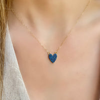 Navy Heart Necklace