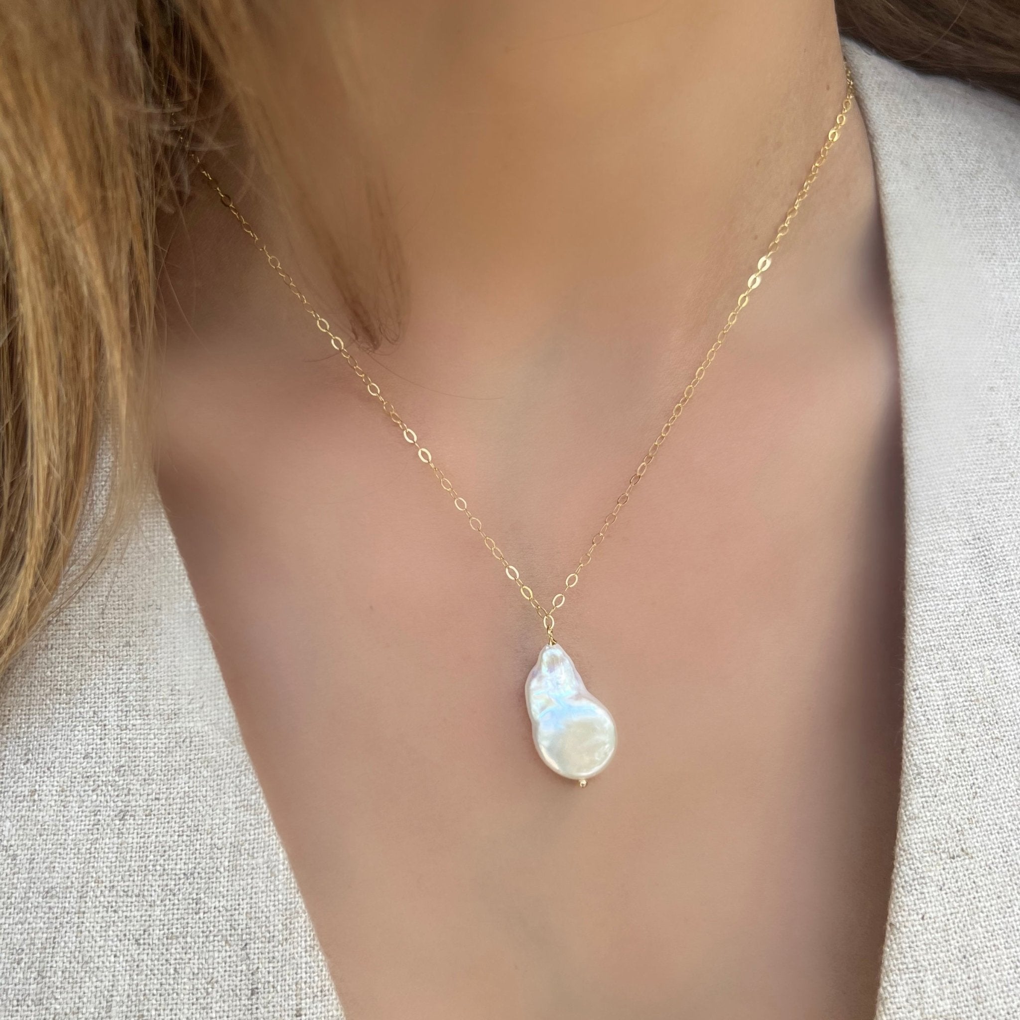 ★PEARLY MORE★ Drop Pendant Long Necklace Drop Pearl Necklace - LPL Creations -Exceptional Elegance