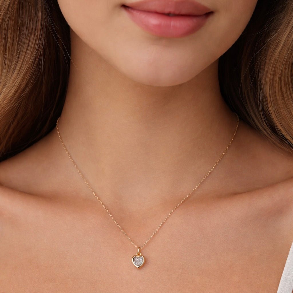 Heart CZ Necklace - LPL Creations