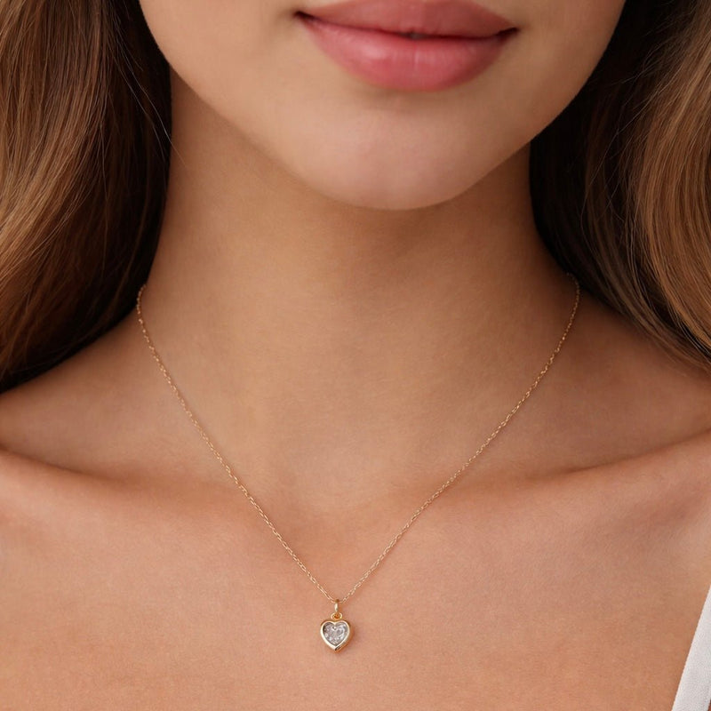 Heart CZ Necklace - LPL Creations