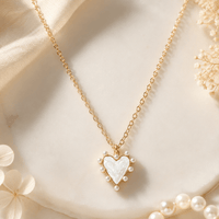 Heart & Pearl Necklace - LPL Creations