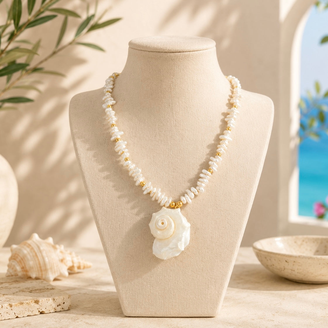 Ocean Pearl Shell Necklace