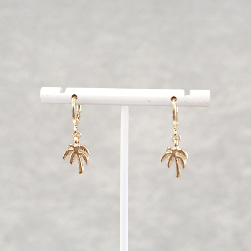 Palm Tree Hoop Earrings - LPL Creations