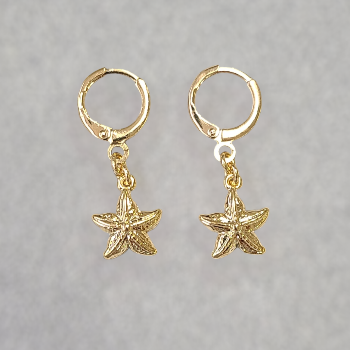 92.5 Sterling Silver Sirena Starfish Floating Earring with Pink CZ Earrings  - Chamorro Jewelry by Rosa Marianas