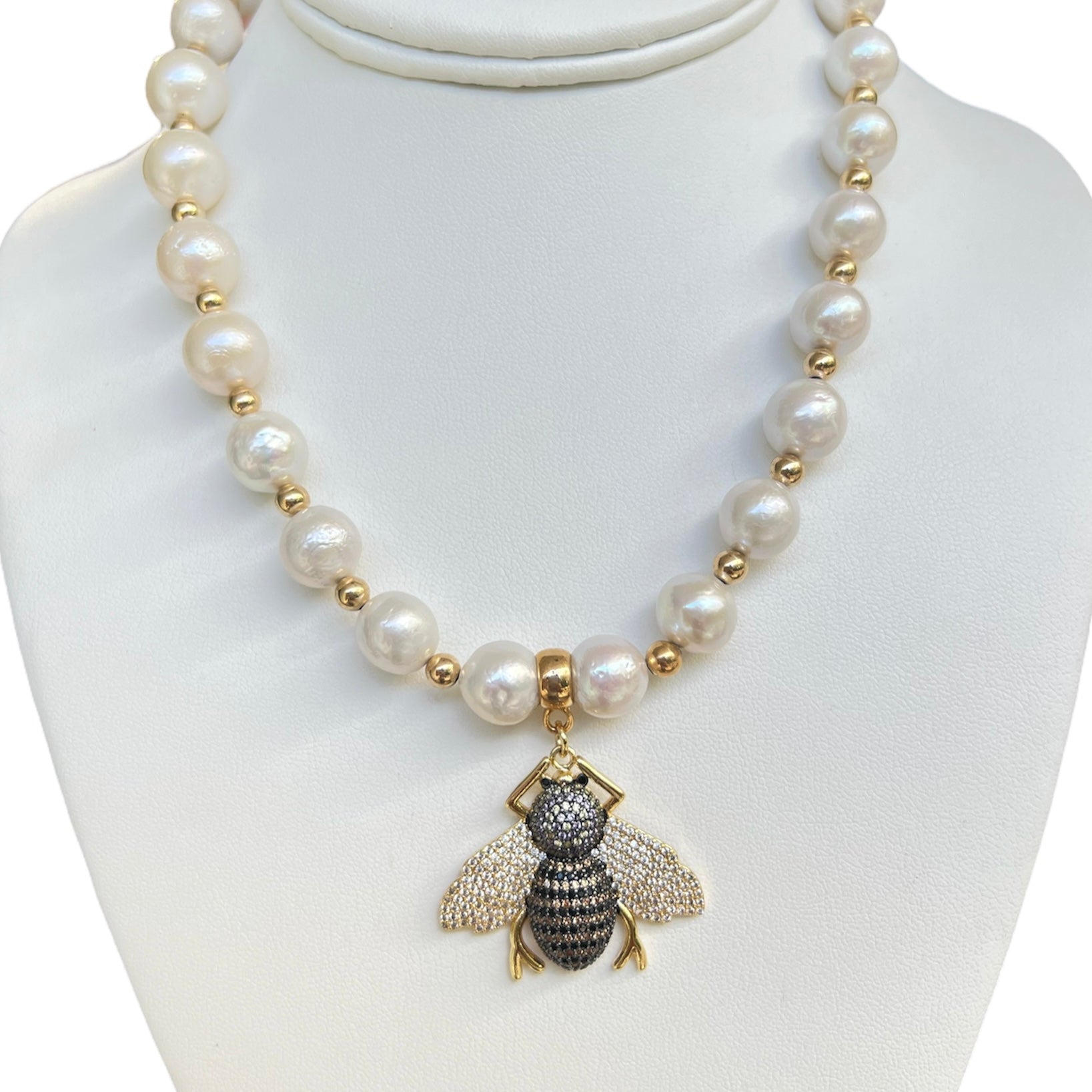 Bee Pearl Necklace