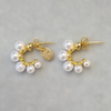 Pearl Hoops Earrings