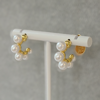 Pearl Hoops Earrings