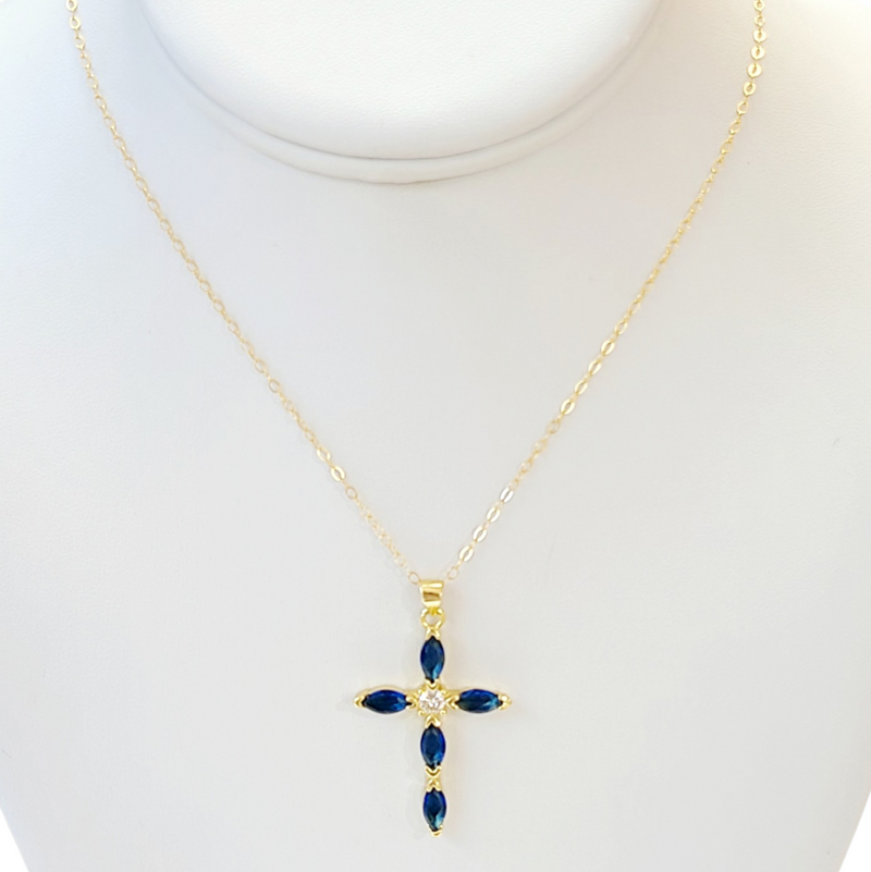 Navy Cross Necklace