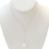 Single Pearl Lariat Necklace