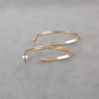 Gold Moon Hoops Earrings