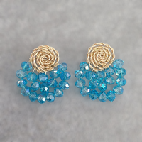 Crystal Fan Earrings