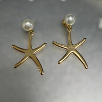 Pearl Starfish Earrings - LPL Creations