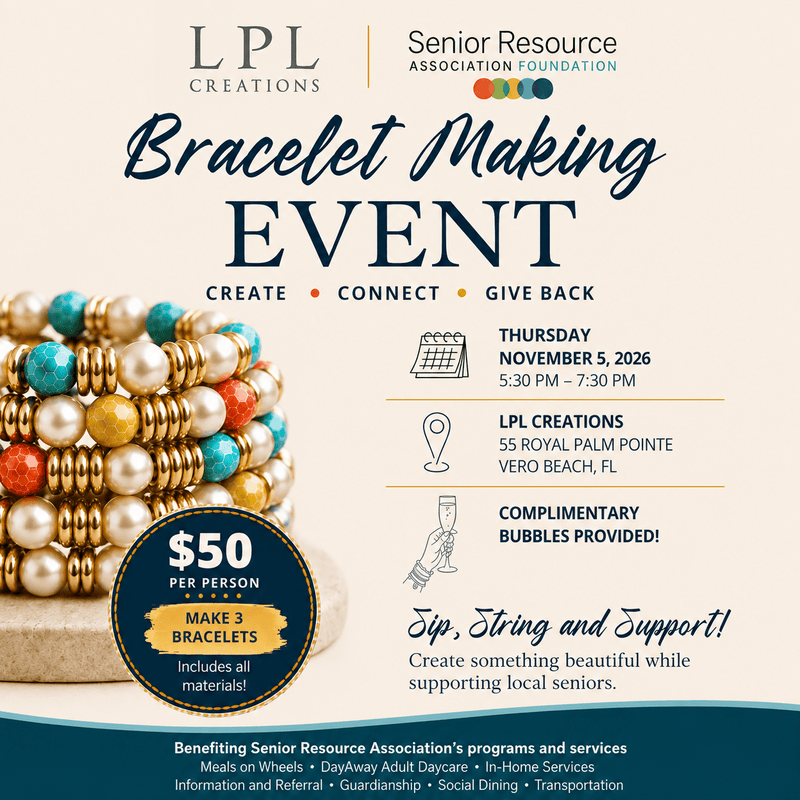 Senior Resource Bracelet Making Event - November 5th - LPL Creations