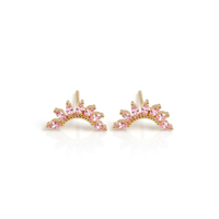 Sunburst Arc Stud Earrings