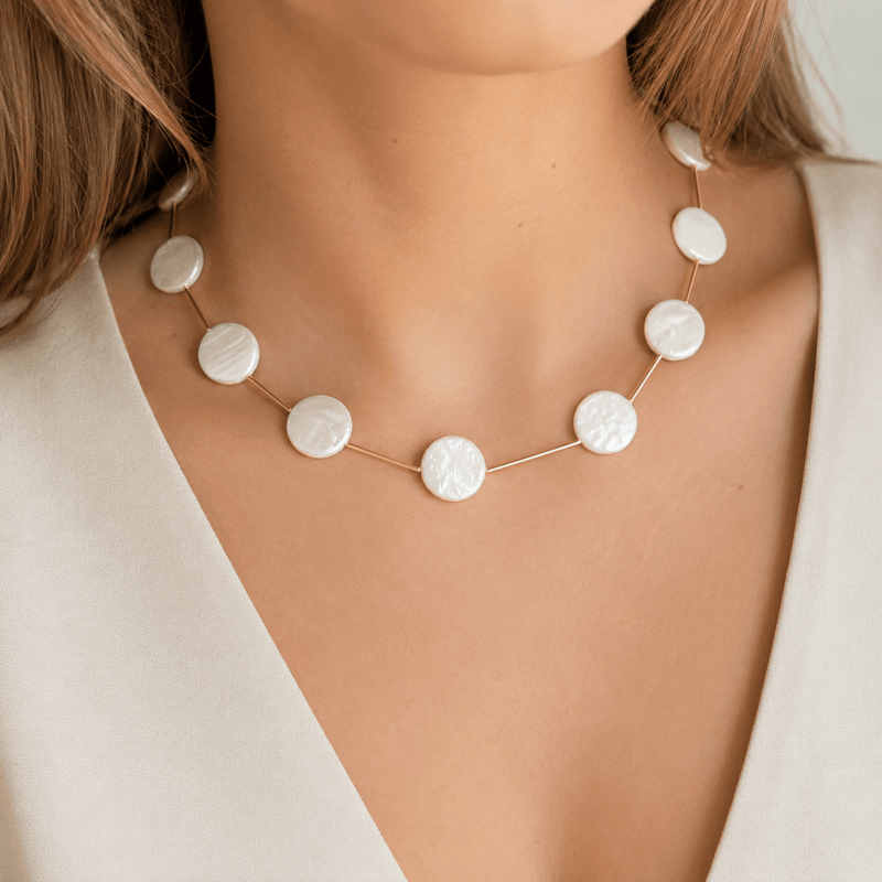 Kylee Flat Pearl Necklace - LPL Creations