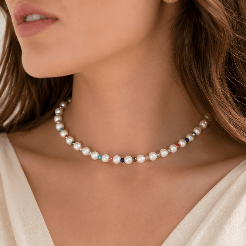 Rainbow Pearl Necklace - LPL Creations