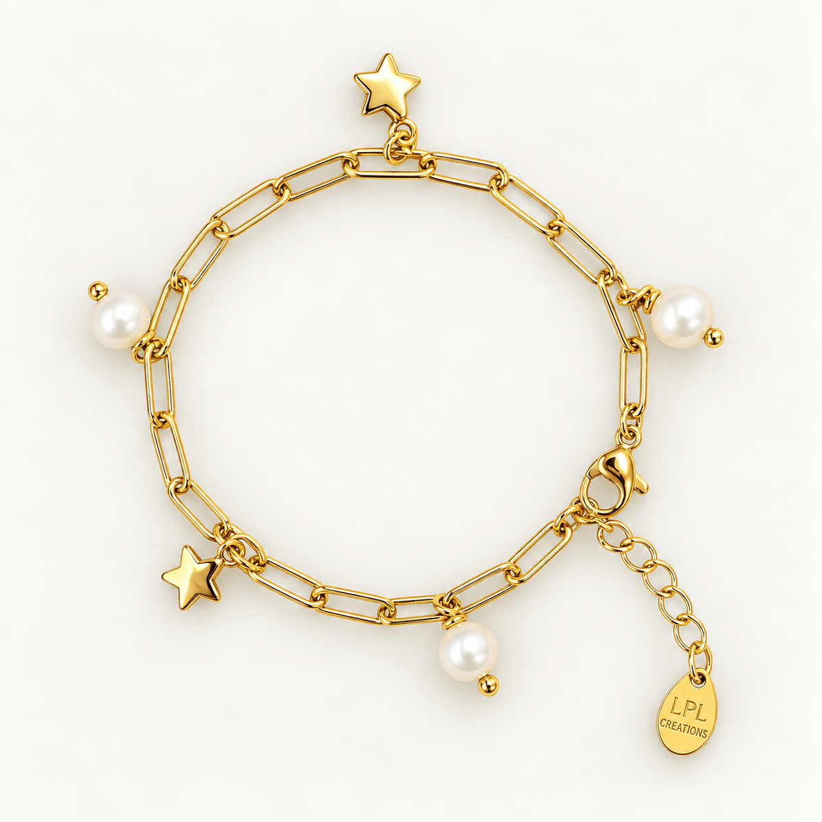 Stars and Pearls Bracelet - LPL Creations