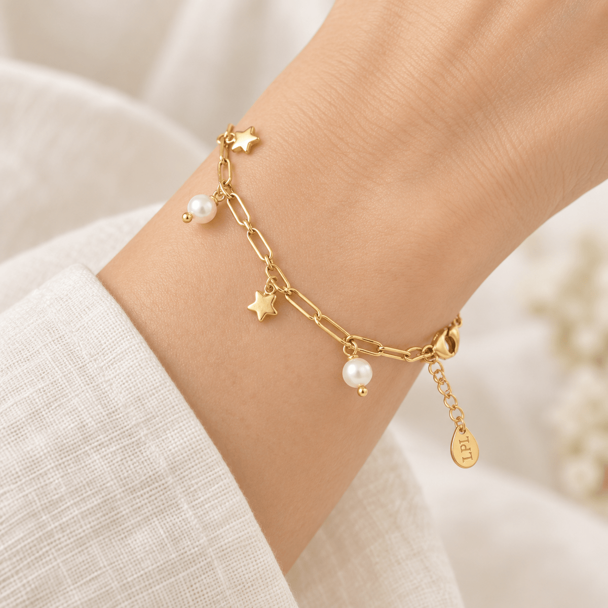 Stars and Pearls Bracelet - LPL Creations