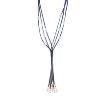 Lucero Freshwater Pearl Suede Long Necklace