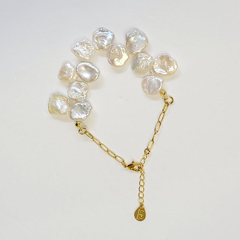 Keshi Pearl Chain Bracelet