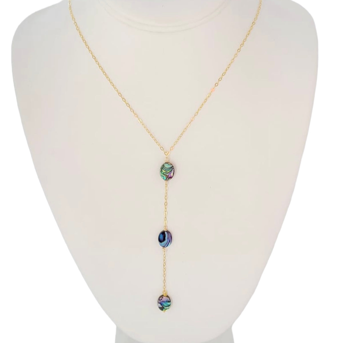 Trio Abalone Shell Chain Necklace
