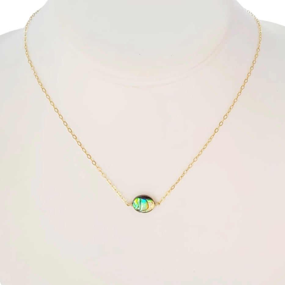 Single Abalone Shell Chain Necklace