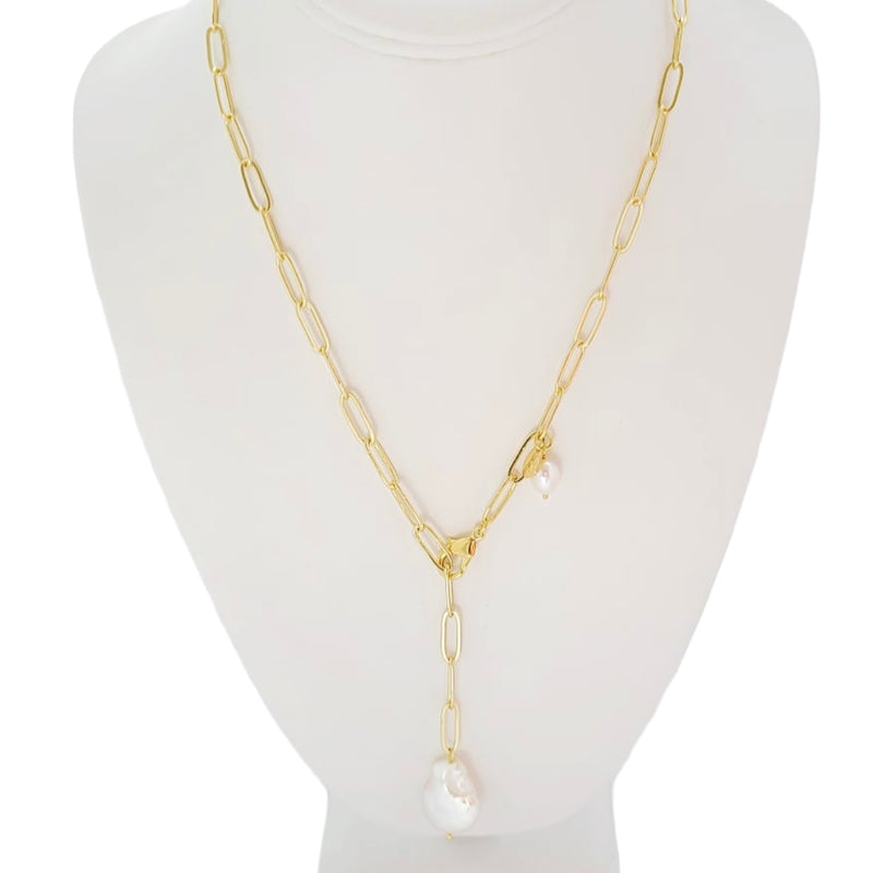 Kimberly Hanging Paper Clip Chain Necklace