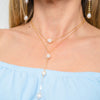 Trio Pearls  Chain Necklace