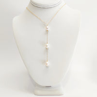Trio Pearls  Chain Necklace