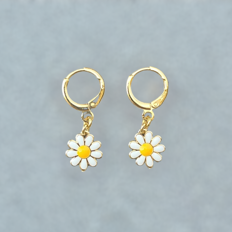 Daisy Mini Hoops Earrings