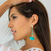 Ale Aquamarine Flower Earrings
