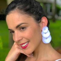 Megan  Earrings White